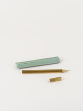 Sweet July Hexagon Brass Pen with Vegan Leather Sleeve